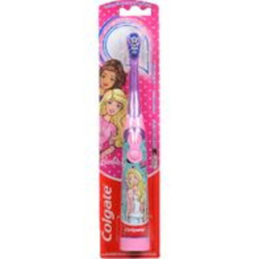 Colgate Kids Barbie Battery-Powered Extra Soft Toothbrush - 1 Count current product packaging