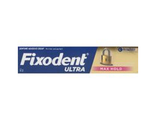 Fixodent Ultra Max Hold Denture Adhesive Cream - 62 g current product packaging