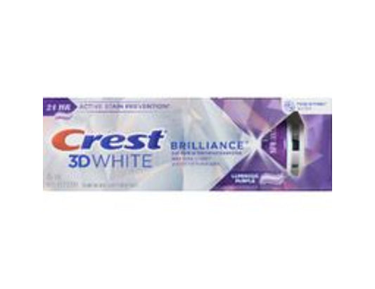 Crest 3D White Brilliance Luminous Purple Toothpaste - 85 mL current product packaging