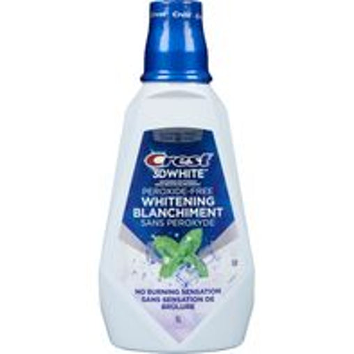 Crest 3D White Peroxide-Free Mouthwash Clean Mint - 1 L current product packaging