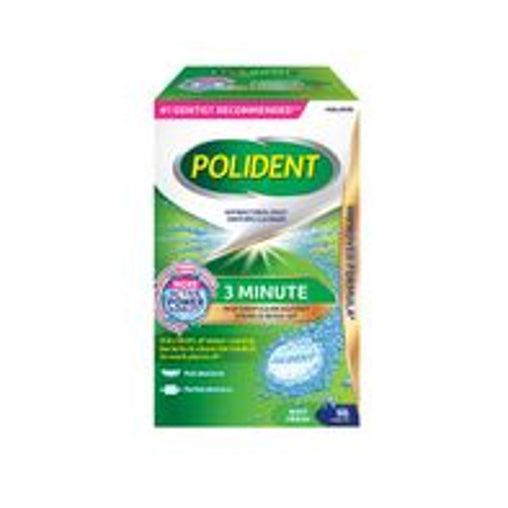 Polident 3 Minute Daily Denture Cleanser - 96 Tablets current product packaging