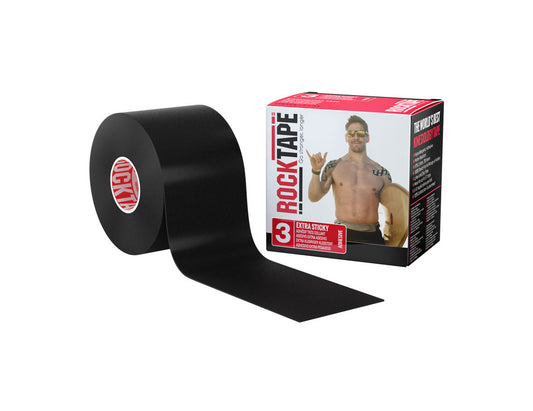 RockTape Extra Sticky Kinesiology Tape, Level 3, 1 Roll