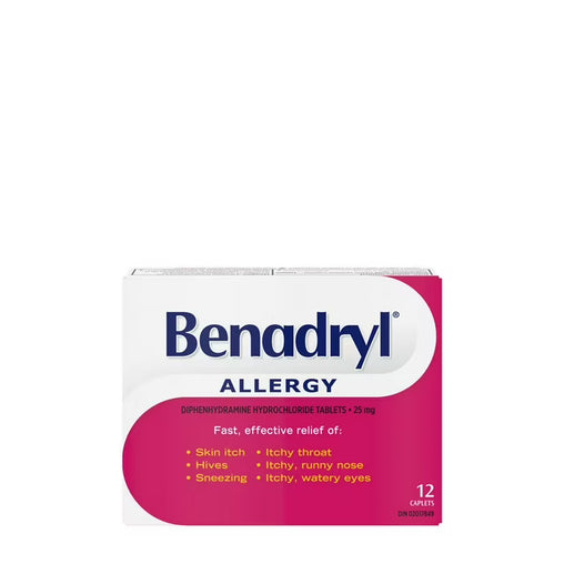 Benadryl Allergy 25mg Tablets – 12 Count