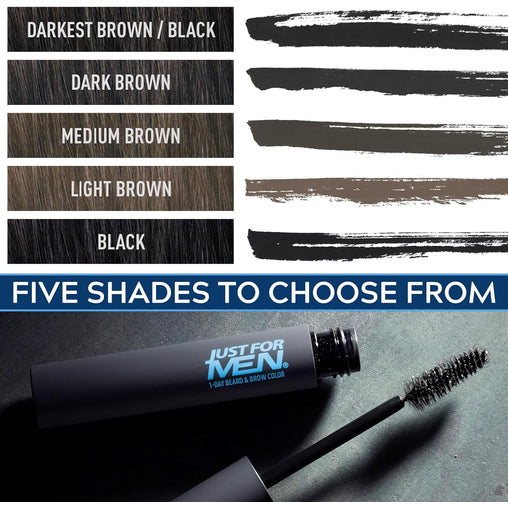 Just For Men 1-Day Beard & Brow Colour Darkest Brown/Black, 1 ct