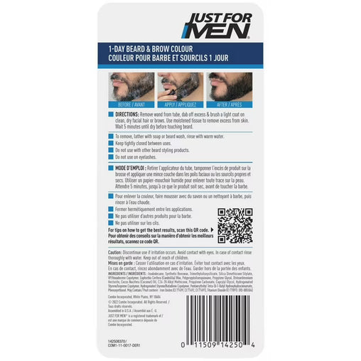 Just For Men 1-Day Beard & Brow Colour Black, 1 ct
