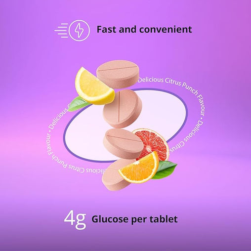 Dex4 Fast Acting Glucose Chewable Tablets, Citrus Punch, 50 ct