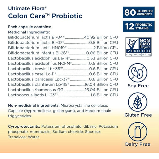 Renew Life Ultimate Flora Colon Care Probiotic – 30 Capsules