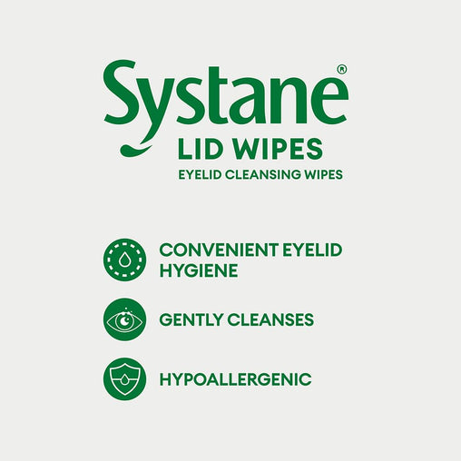 Systane Eyelid Cleansing Wipes - 32 Count product feature and dry-eye relief information