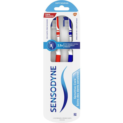 Sensodyne Sensitive Care Soft Toothbrushes - 2-Pack product packaging