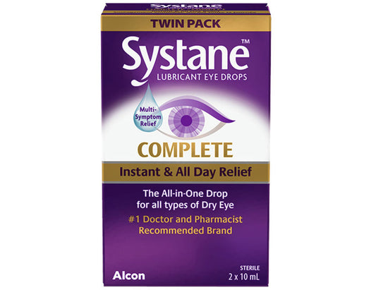 Systane Complete Lubricant Eye Drops Twin Pack, 2 x 10 mL
