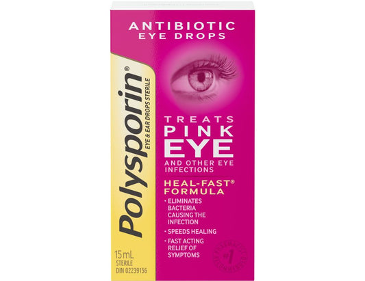 Polysporin Antibiotic Pink Eye  Drops, 15 mL