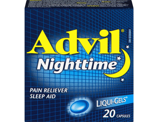 Advil Nighttime Pain Reliever Liqui-Gels – 20 Capsules