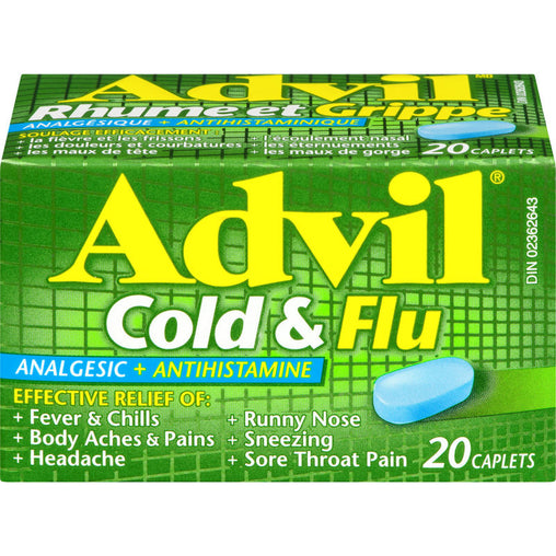 Advil Cold & Flu Analgesic + Antihistamine Caplets – 20 ct