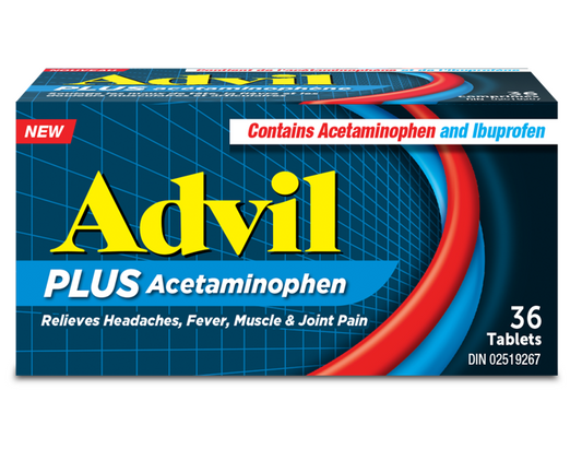 Advil PLUS Acetaminophen 36 Tablets