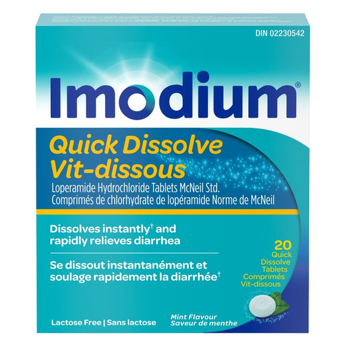 Imodium Quick-Dissolve Mint 20 Tablets