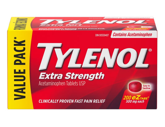 Tylenol Extra Strength eZ Tabs Value Pack 200 Tablets