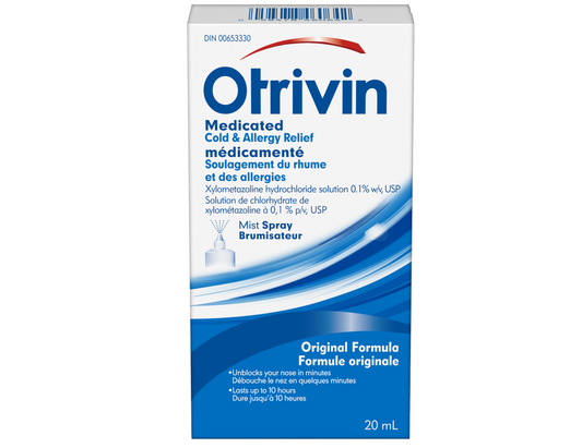 Otrivin Medicated Cold & Allergy Relief Spray 20 ml