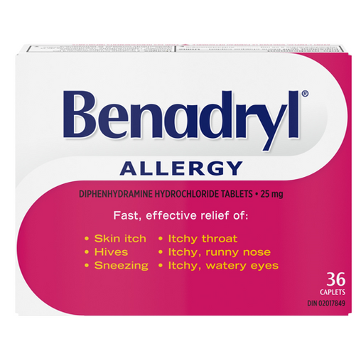 Benadryl Caplet 25mg 36 caplets