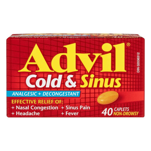 Advil Cold & Sinus Caplets Non-Drowsy 40 Caplets