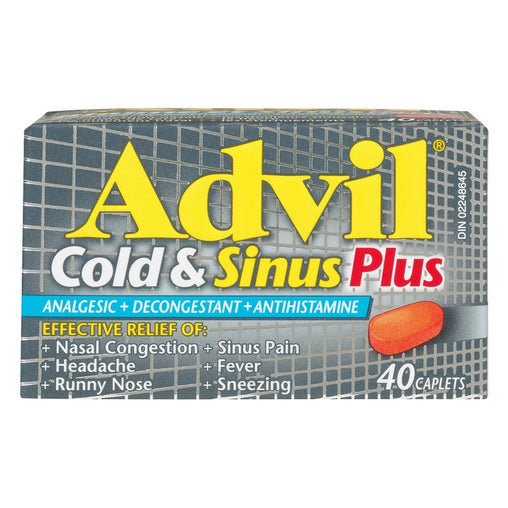 Advil Cold & Sinus Plus Caplets 40 Caplets