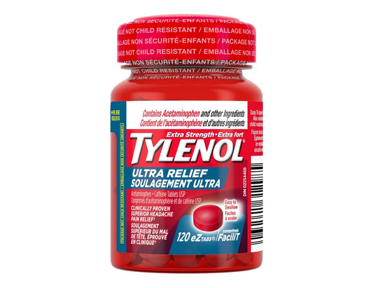 Tylenol Ultra Relief Tough on Headaches eZ Tabs 120 Tablets