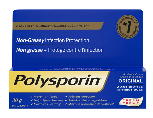 Polysporin Original Antibiotic Cream, Heal-Fast Formula 30 g
