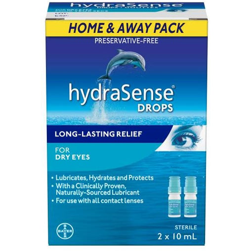 hydraSense Dry Eye Drops Twin Pack 2 x 10 mL