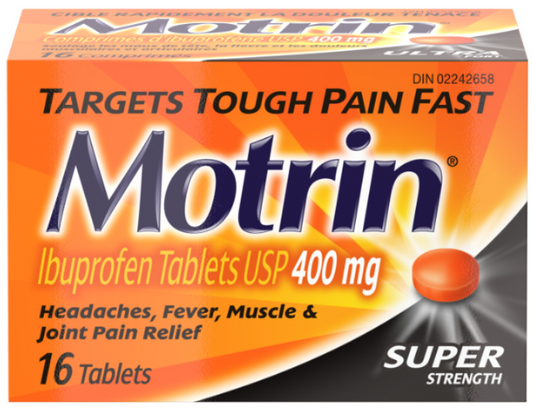 Motrin IB Super Strength 16 tablets
