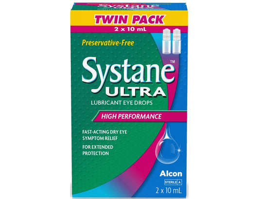 Systane Ultra Preservative-Free Eye Drops Twin Pack 2 x 10 mL